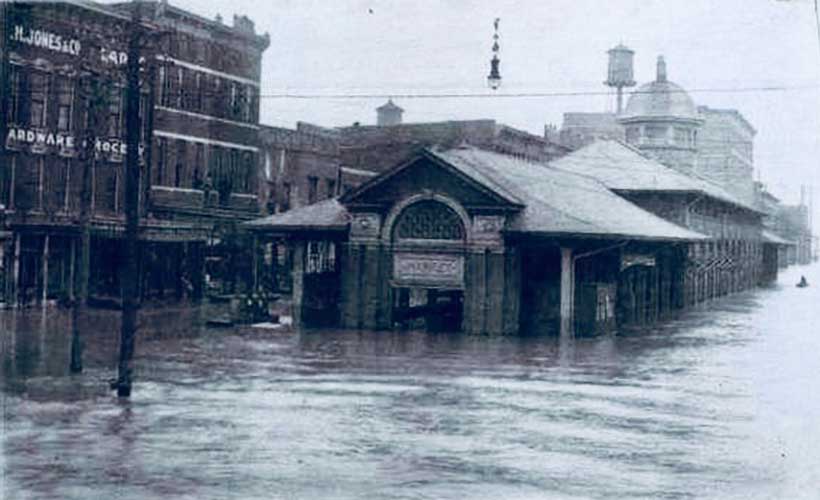 The building has survived both a flood and a fire!